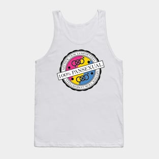 100% Satisfaction Guaranteed Pansexual Pride Flag Colored Stamp of Approval Tank Top